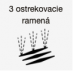 3 ostrekovacie ramena