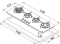 FRANKE FHCR 1204 3G TC HE BK C