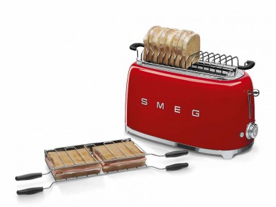 SMEG TSF02RDEU Toastovač 50´s Retro Style 4x2 - červený
