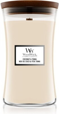 WOODWICK veľká sviečka COCONUT & TONKA