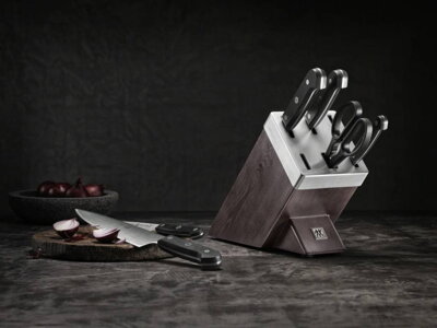Zwilling Samoostriaci blok s nožmi a nožnicami Gourmet, 7 ks