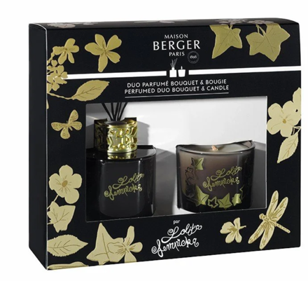 MAISON BERGER PARIS Darčekové balenie Lolita Lempicka - aróma difuzér s náplňou 80 ml + vonná sviečka 80 g, čierna