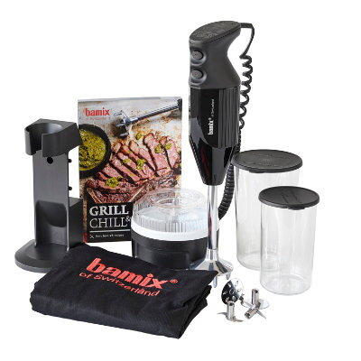 Bamix BBQ deluxe 200 w, tyčový mixér, čierny