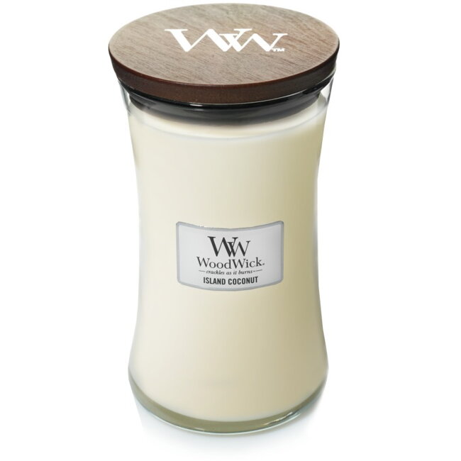 WOODWICK veľká sviečka - ISLAND COCONUT