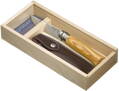 Opinel VRI N°08 Inox Olive + púzdro, drevená krabička